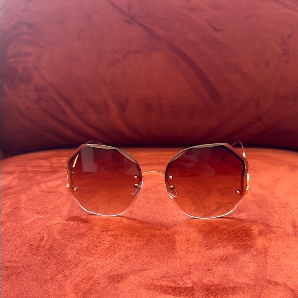 Stylish Gold and Brown Sunglasses